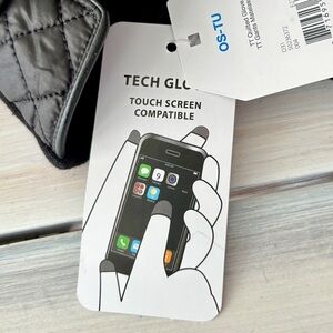 NWT Time & Tru Touch Screen Compatible Black Quilted Gloves.